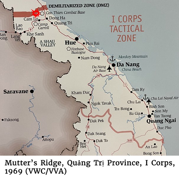 Map of Mutter’s Ridge, Quảng Trị Province, I Corps, 1969 (VWC/VVA)